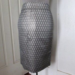 J. CREW Metallic Gray Skirt